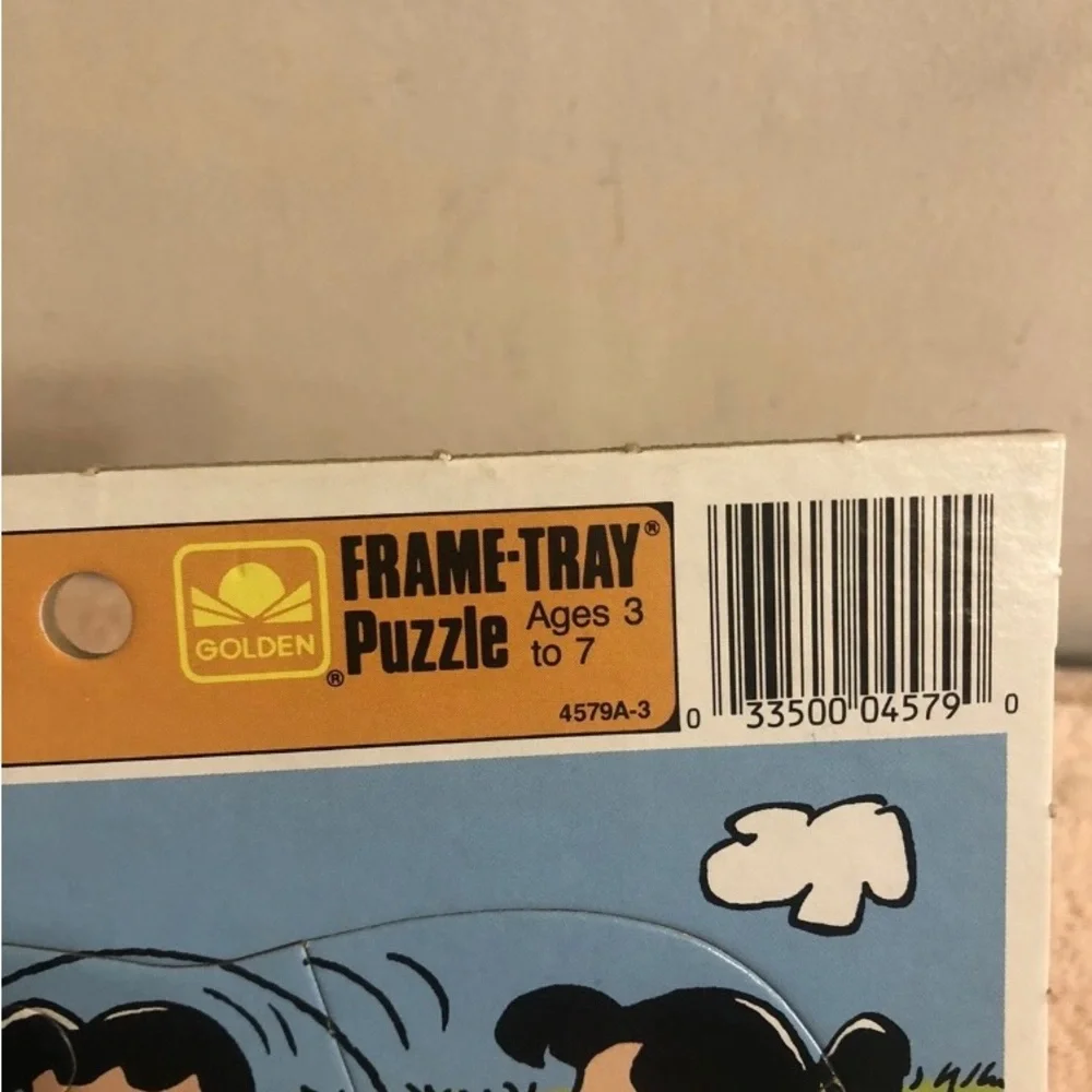 Vintage Golden Frame Tray Puzzle Peanuts #4579A-3 Complete